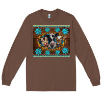 Chestnut western baby cow turquoise gemstones  leopards Long Sleeve Tee - BarkalooDesign