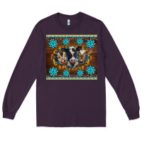 Plum western baby cow turquoise gemstones  leopards Long Sleeve Tee - BarkalooDesign