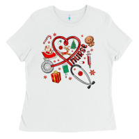 White christmas nurse Ladies Tee - MaliasSmallBusiness