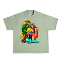Oil Green oh holy night  with cross ado Urban Heavy Tee - AdoDesignShop