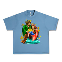 Pebble Blue oh holy night  with cross ado Urban Heavy Tee - AdoDesignShop