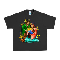Pigment Black oh holy night  with cross ado Urban Heavy Tee - AdoDesignShop