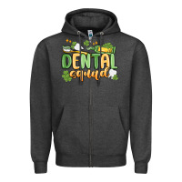 Charcoal Heather dental squad Zipper Hoodie - MaliasSmallBusiness