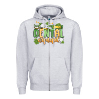 Heather Grey dental squad Zipper Hoodie - MaliasSmallBusiness