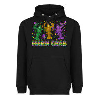 Black mardi gras crawfish Heavyweight Hoodie - LillyAllenDesigns