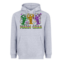 Heather Grey mardi gras crawfish Heavyweight Hoodie - LillyAllenDesigns