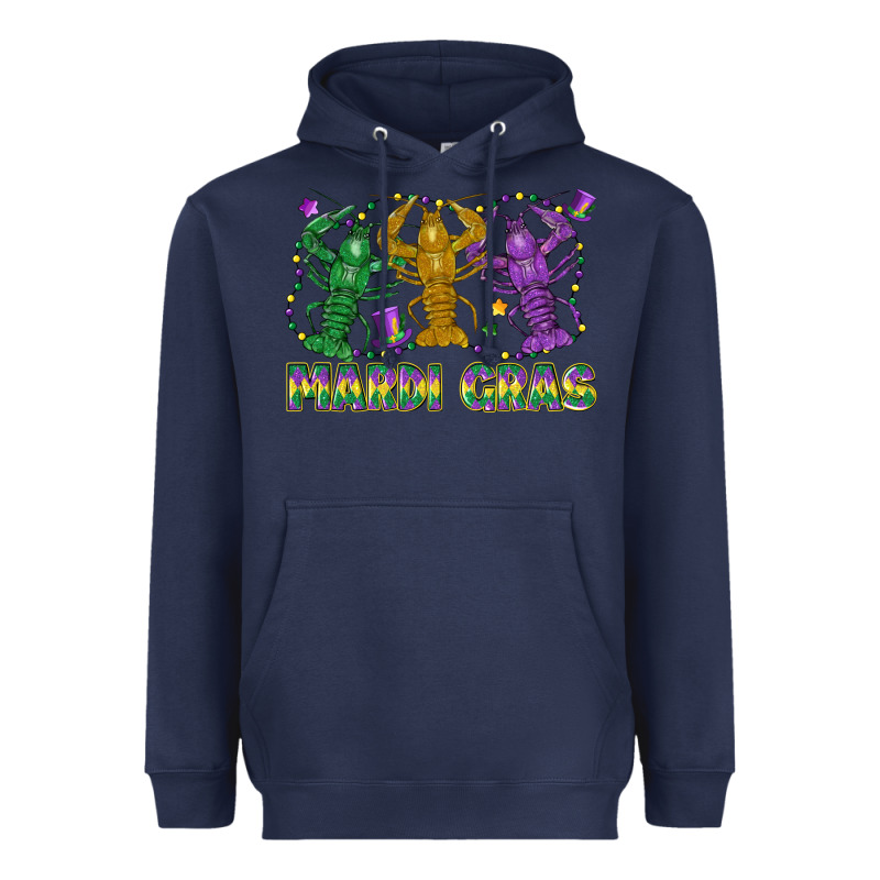 Mardi Gras Crawfish Heavyweight Hoodie by LillyAllenDesigns | Teevron