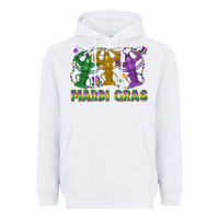 White mardi gras crawfish Heavyweight Hoodie - LillyAllenDesigns
