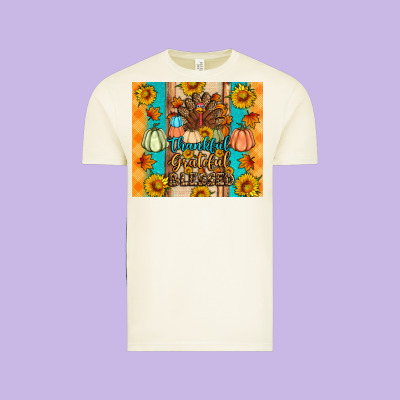Thankful Grateful Blessed Vintage Tee Designed By Artiststas