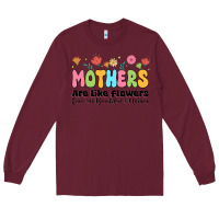 Burgundy mothers are like flowers Long Sleeve Tee - JahusDesignShop