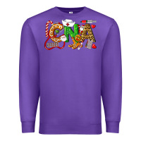 Purple Christmas CNA Certified Nursing Assistant Premium Sweatshirt - LillyAllenDesigns