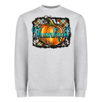 Heather Grey Thankful Pumpkin Heavyweight Sweatshirt - Artiststas