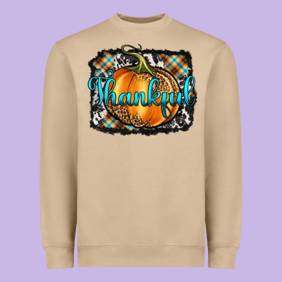 Thankful Pumpkin Heavyweight Sweatshirt Designed By Artiststas