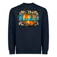 Navy Thankful Pumpkin Heavyweight Sweatshirt - Artiststas
