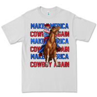 Dove Grey make america cowboy again Premium Tee - texasbilliewilder