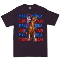 Plum make america cowboy again Premium Tee - texasbilliewilder