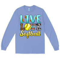 Colony Blue live love softball Long Sleeve Tee - LillyAllenDesigns