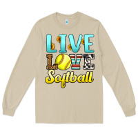 Mushroom live love softball Long Sleeve Tee - LillyAllenDesigns