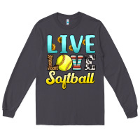Smoke live love softball Long Sleeve Tee - LillyAllenDesigns