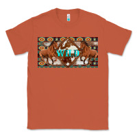 Copper aztec horses and wild with cowhide license plate template Classic Tee - Artiststas