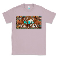 Lilac aztec horses and wild with cowhide license plate template Classic Tee - Artiststas