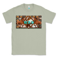 Matcha aztec horses and wild with cowhide license plate template Classic Tee - Artiststas
