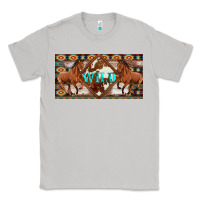 Moon Dust aztec horses and wild with cowhide license plate template Classic Tee - Artiststas