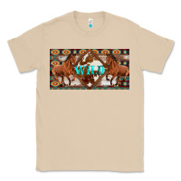 Mushroom aztec horses and wild with cowhide license plate template Classic Tee - Artiststas