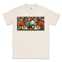 Natural aztec horses and wild with cowhide license plate template Classic Tee - Artiststas