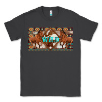 Aztec Horses And Wild With Cowhide License Plate Template Classic Tee | Teevron