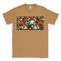 Toasted Coconut aztec horses and wild with cowhide license plate template Classic Tee - Artiststas