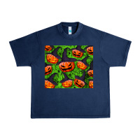 Navy halloween pumpkin tumbler Urban Heavy Tee - BundleAndBundleShop
