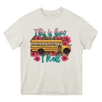 Cream this is how i roll school bus Heavy Core Tee - Artiststas