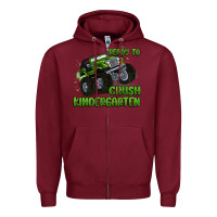 Burgundy ready to crush kindergarten Zipper Hoodie - MaliasSmallBusiness