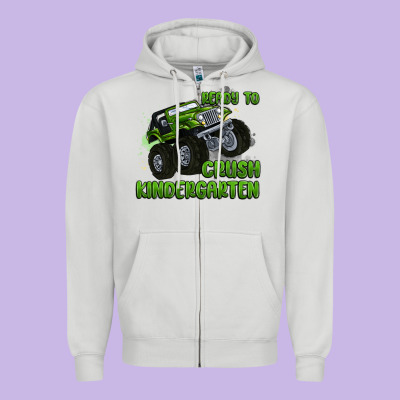 Ready To Crush Kindergarten Zipper Hoodie Designed By Maliassmallbusiness