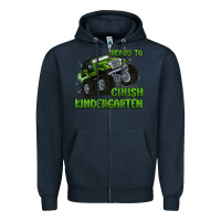 Navy ready to crush kindergarten Zipper Hoodie - MaliasSmallBusiness