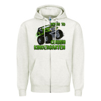 Oatmeal Heather ready to crush kindergarten Zipper Hoodie - MaliasSmallBusiness
