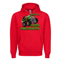 Red ready to crush kindergarten Zipper Hoodie - MaliasSmallBusiness