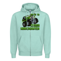 Seafoam ready to crush kindergarten Zipper Hoodie - MaliasSmallBusiness