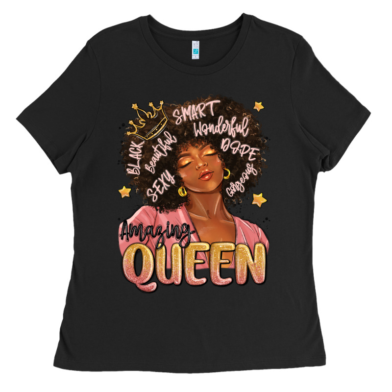 Black Queen Ladies Tee by MaliasSmallBusiness | Teevron