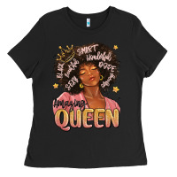 Black black queen Ladies Tee - MaliasSmallBusiness