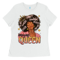 White black queen Ladies Tee - MaliasSmallBusiness