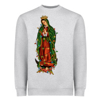 Heather Grey christmas our lady of guadalupe Heavyweight Sweatshirt - JahusDesignShop