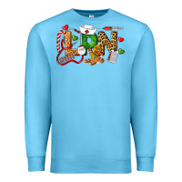 Ocean Blue Christmas lpn certified nursing assistant Premium Sweatshirt - LillyAllenDesigns