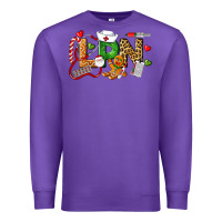 Purple Christmas lpn certified nursing assistant Premium Sweatshirt - LillyAllenDesigns