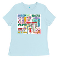 Baby Blue autism Ladies Tee - MaliasSmallBusiness