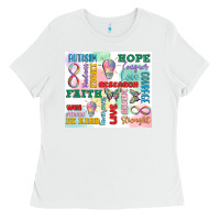 White autism Ladies Tee - MaliasSmallBusiness