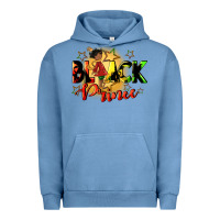 Pigment Pebble Blue black prince Urban Hoodie - CowGirlArtShop