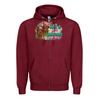 Burgundy just a girl who loves cows Zipper Hoodie - MaliasSmallBusiness