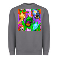 Storm halloween jar with ghost seamless pattern Heavyweight Sweatshirt - BundleAndBundleShop